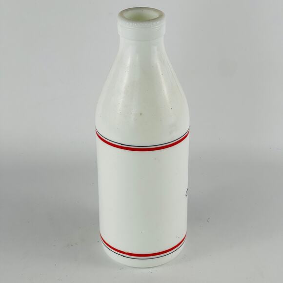 Vintage Egizia 10” White Milk Glass Milk Bottle - Picture 4 of 5